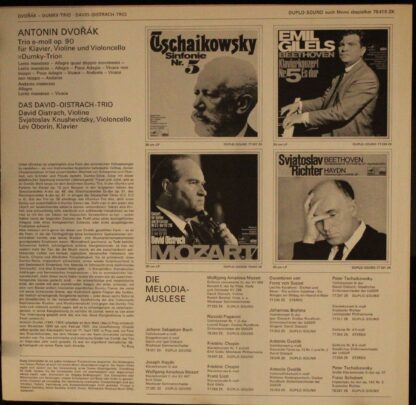 Eurodisc 78 419 ZK - Antonín Dvořák, David Oistrakh Trio - Dumky - Image 2