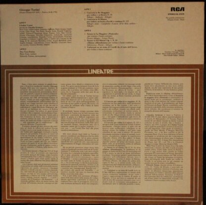 RCA GL 37079 - Giuseppe Tartini - L'Arte Di Tartini Concerti Per - Image 2