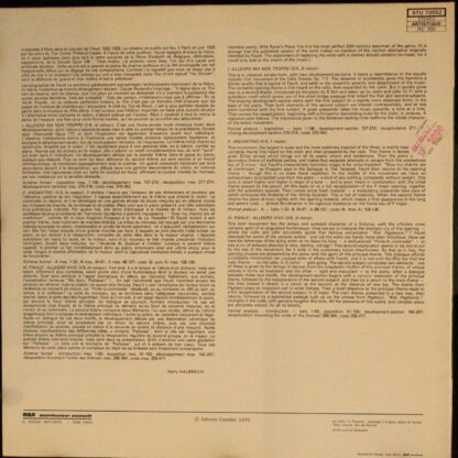 Erato STU 70552 - Gabriel Fauré, André Navarra, Jean Hubeau - De - Image 3