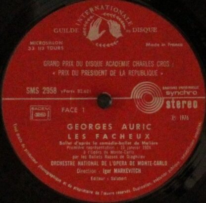 Guilde Internationale Du Disque SMS 2958 - Georges Auric, Henri - Image 6
