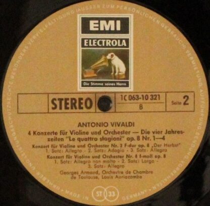 EMI 1C 063-10 321 - Antonio Vivaldi, Georges Armand, Louis Auria - Image 4