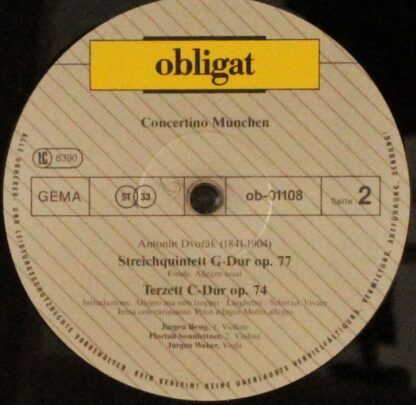 Obligat ob.01.108 - Antonín Dvořák, Concertino München - Quintet - Image 3