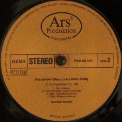 Ars Produktion FSM 68 309 - Alexander Borodin, Alexander Glazuno - Image 4