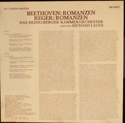 Da Camera Magna SM 91027 - Ludwig van Beethoven, Max Reger, Erig - Image 2