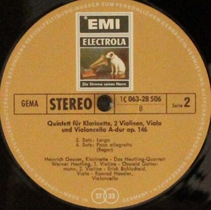 EMI Electrola 1 C 063-28 506 - Max Reger, Heinrich Geuser, Heutl - Image 4