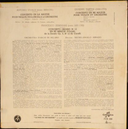 Columbia FCX 368 - Francesco Geminiani, Antonio Vivaldi, Giusepp - Image 2
