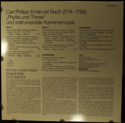 Deutsche Harmonia Mundi 1C 069-99 949 T B - Schola Cantorum Basi - Image 2