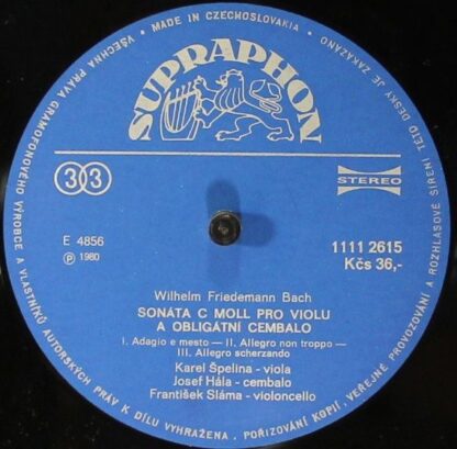 Supraphon 1111 2615 - Carl Philipp Emanuel Bach, Wilhelm Friedem - Image 4