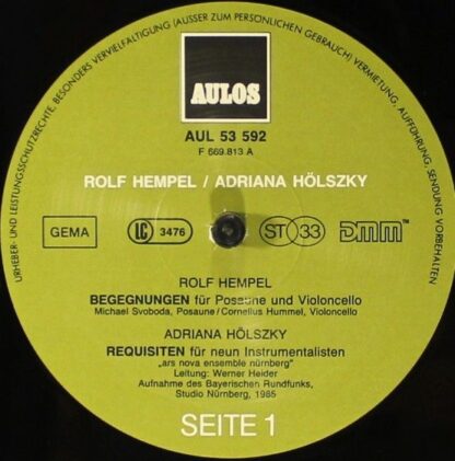 AULOS AUL 53 592 - Rolf Hempel, Adriana Hölszky, Klaus Hinrich S - Image 3
