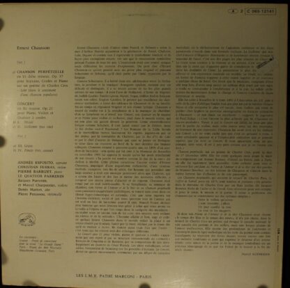 La Voix De Son Maître 2C 065-12141 - Ernest Chausson, Christian - Image 2