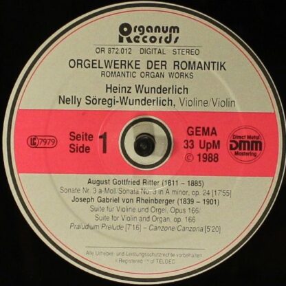 Organum Records (2) OR LP 872.012 - August Gottfried Ritter, Jos - Image 3