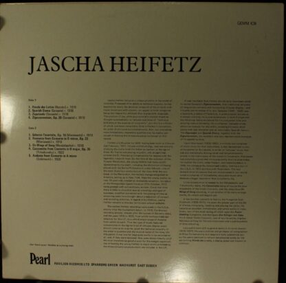 Pearl GEMM 109 - Jascha Heifetz - Jascha Heifetz - Image 2