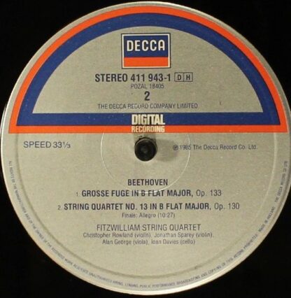 DECCA 411 943-1 - Ludwig van Beethoven, Fitzwilliam String Quart - Image 3