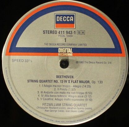 DECCA 411 943-1 - Ludwig van Beethoven, Fitzwilliam String Quart - Image 4