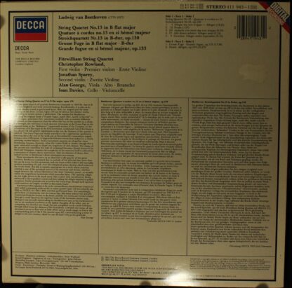 DECCA 411 943-1 - Ludwig van Beethoven, Fitzwilliam String Quart - Image 2
