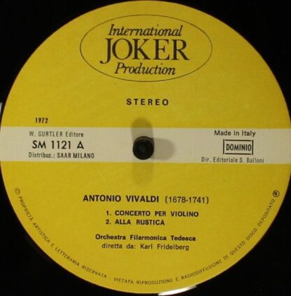 International Joker Production SM 1121 - Antonio Vivaldi - Conce - Image 3