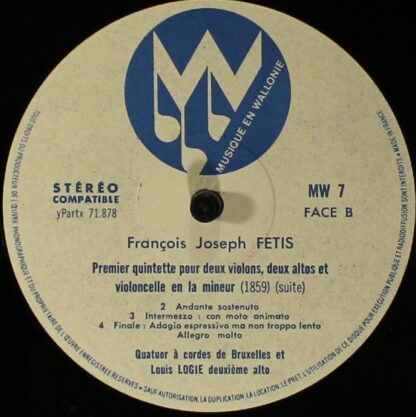 Musique en Wallonie MW 80007 - François-Joseph Fétis, Quatuor De - Image 6