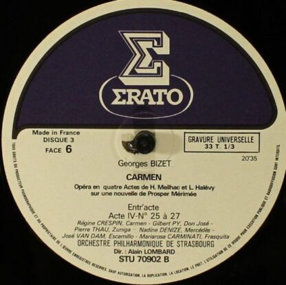 Erato STU 70900 à 902 - Georges Bizet, Régine Crespin, Orchestre - Image 8