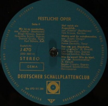 Deutscher Schallplattenclub J 469 - Various - Festliche Oper - Image 5