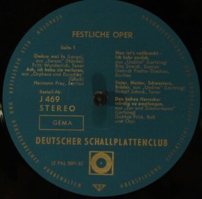 Deutscher Schallplattenclub J 469 - Various - Festliche Oper - Image 7