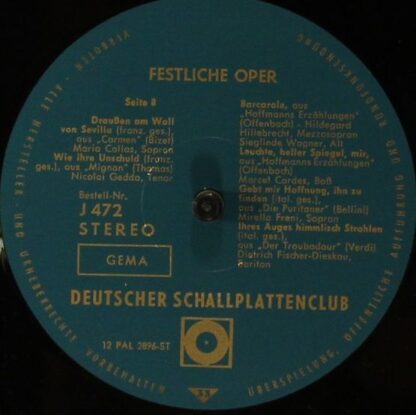 Deutscher Schallplattenclub J 469 - Various - Festliche Oper - Image 10