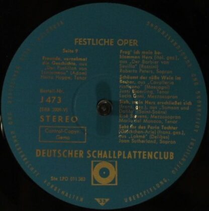 Deutscher Schallplattenclub J 469 - Various - Festliche Oper - Image 11