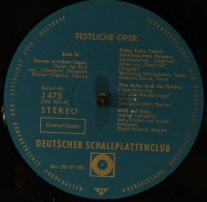 Deutscher Schallplattenclub J 469 - Various - Festliche Oper - Image 16
