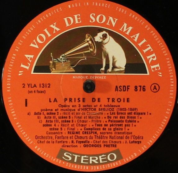 La Voix De Son Maître ASDF 876 - Hector Berlioz, Régine Crespin, - Image 3