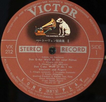 Victor VX 212 - Ludwig van Beethoven - Duo Für Zwei Flöten WoO26 - Image 3