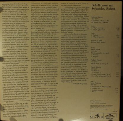 Melodia Eterna 8 26 975-976 - Sviatoslav Richter - Gala-Konzert - Image 2