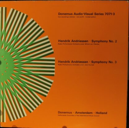 Donemus DAVS 7071/3 - Hendrik Andriessen - Symphony No. 2 / Symp