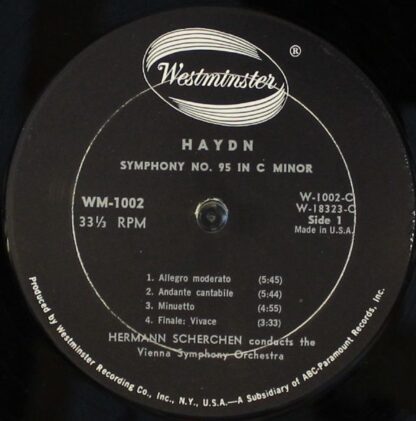 Westminster WM-1002 - Joseph Haydn, Orchester Der Wiener Staatso - Image 6