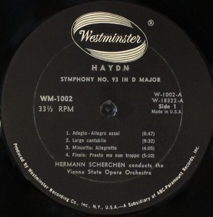Westminster WM-1002 - Joseph Haydn, Orchester Der Wiener Staatso - Image 9
