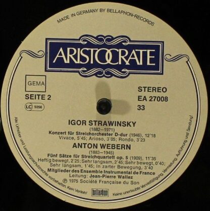 Aristocrate EA 27008 - Arnold Schoenberg, Igor Stravinsky, Anton - Image 4