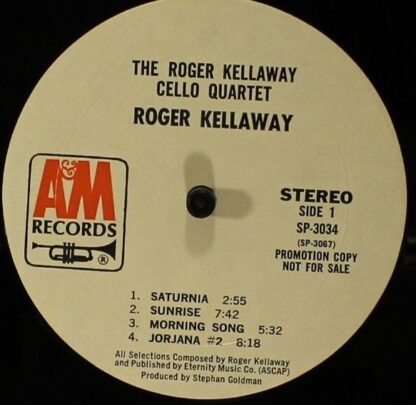 A&M Records SP 3034 - Roger Kellaway - The Roger Kellaway Cello - Image 8
