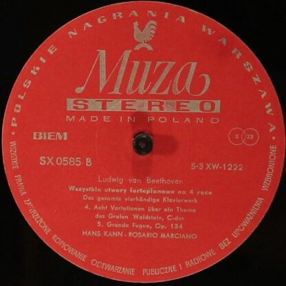 Polskie Nagrania Muza SXL 0585 - Ludwig van Beethoven, Hans Kann - Image 4