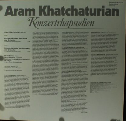 Eurodisc 26 079-4 - Aram Khatchaturian, Nikolai Petrov, Karina G - Image 2