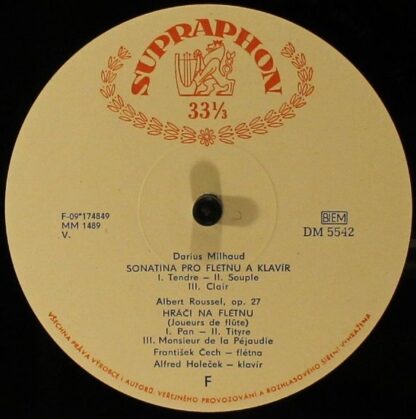 Supraphon DM 5542 - Claude Debussy, Darius Milhaud, Albert Rouss - Image 4