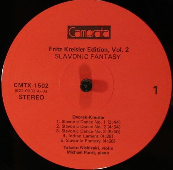 Camerata CMTX-1502 - Fritz Kreisler, Takako Nishizaki, Michael P - Image 3