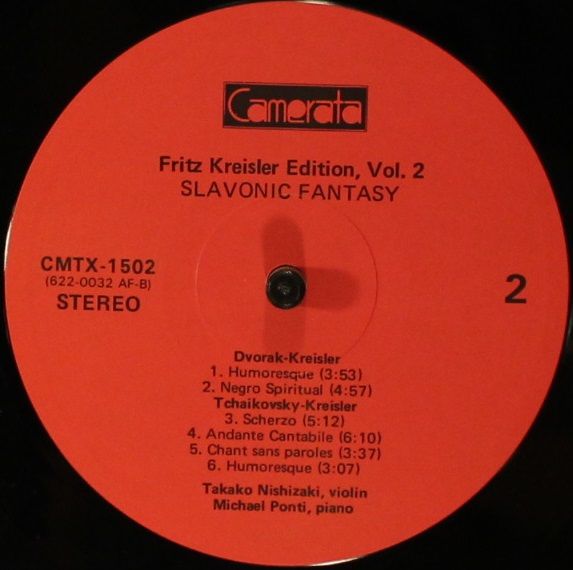 Camerata CMTX-1502 - Fritz Kreisler, Takako Nishizaki, Michael P - Image 4