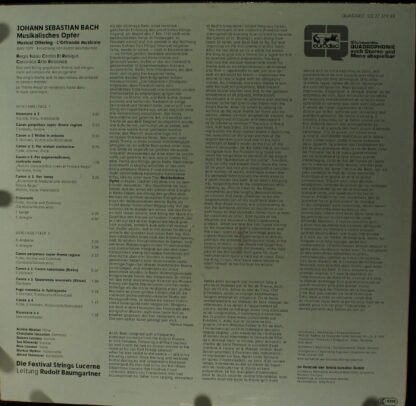 Eurodisc SQ 27 319 KK - Festival Strings Lucerne, Rudolf Baumgar - Image 2