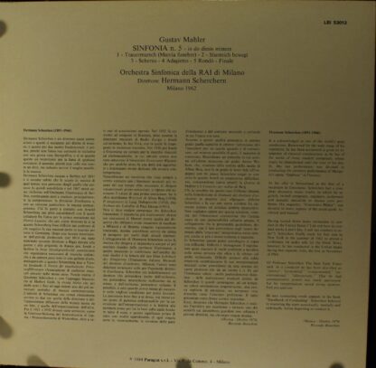 Paragon (4) LBI 53013 - Hermann Scherchen, Gustav Mahler - Sinfo - Image 2