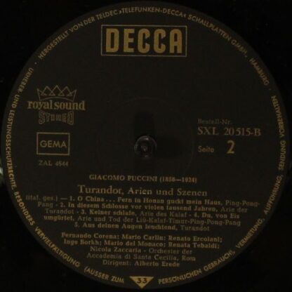 DECCA SXL 20515-B - Giacomo Puccini, Coro dell'Accademia Naziona - Image 4
