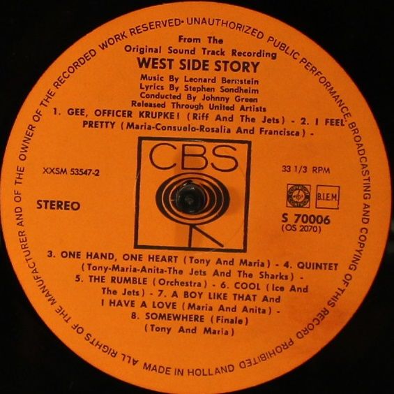 CBS S 70006 - Leonard Bernstein - West Side Story (The Original - Image 6