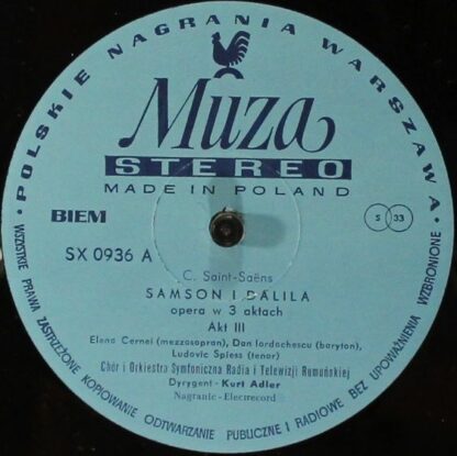 Polskie Nagrania Muza SX 0934 SX0935 SX0936 - Camille Saint-Saën - Image 8