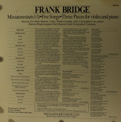 Pearl SHE 586 - Frank Bridge, Patricia Wright, Christopher Cox ( - Image 2