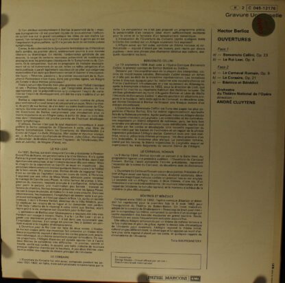 Trianon TRI 33 143 - Hector Berlioz, André Cluytens, Orchestre N - Image 2