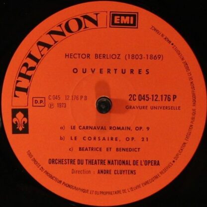 Trianon TRI 33 143 - Hector Berlioz, André Cluytens, Orchestre N - Image 3