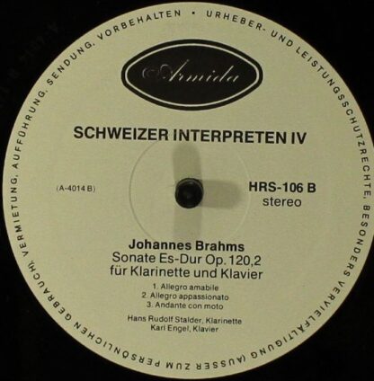 Armida HRS-106 - Hans-Rudolf Stalder, Karl Engel, Johannes Brahm - Image 4