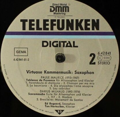 Telefunken 6.42841 AZ - Ed Bogaard - Virtuoso Chamber Music = Vi - Image 3